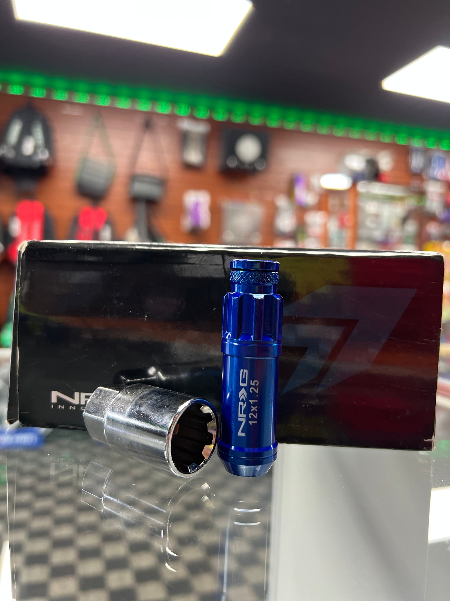 NRG LUG NUT BLUE